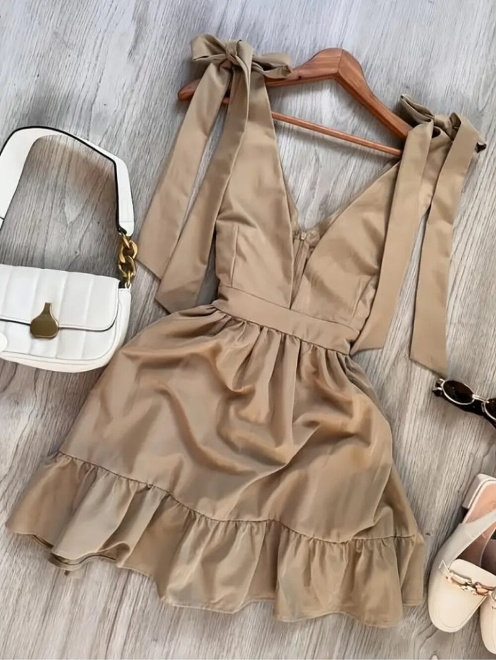 Women'S Spring And Summer French Light Mature High-End Solid Color Retro Large